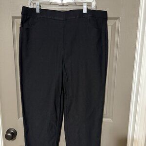 Alfred Dunner Allure Slimming Stretch Pants EUC Black 18W